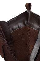Woman Brown Lace-Up Zip Closure Suede Combat Boots | Derimod