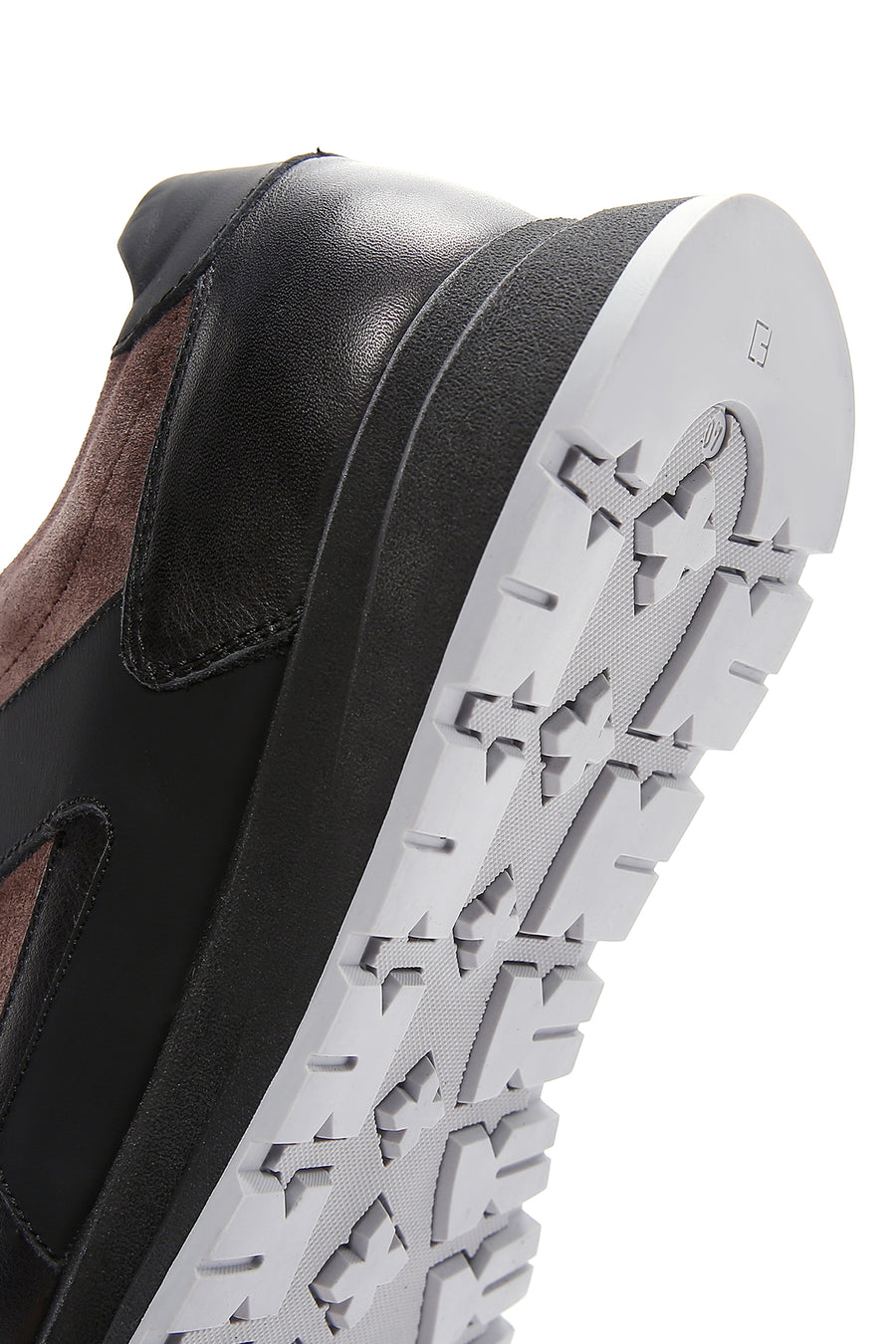 Men's Brown Leather Suede Detailed Thick Soled Sneaker