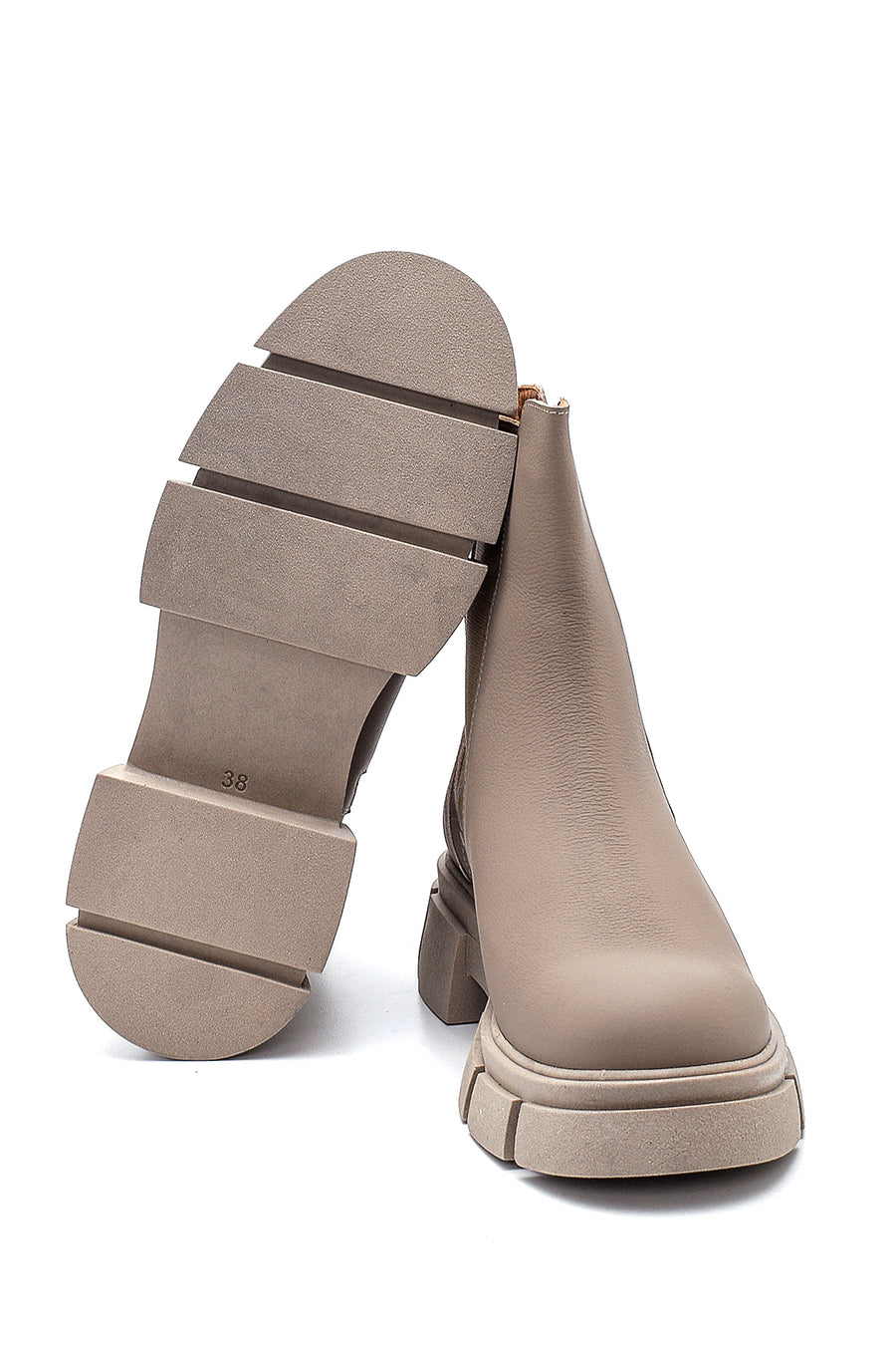 Women's Leather Thick Soled Chelsea Boots