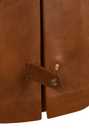 Devon Woman Camel A-From Leather Jacket | Derimod