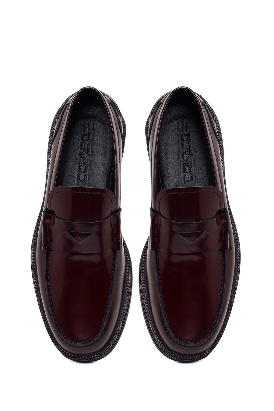 Male Burgundy Leather Classic Loafer
