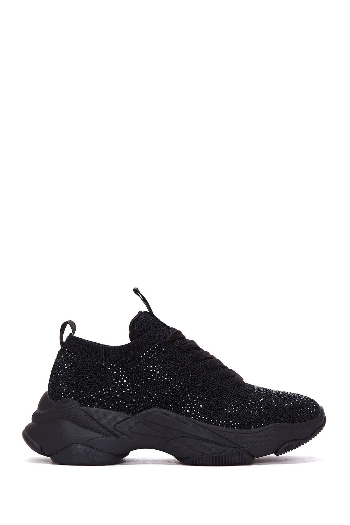 Derimod Zero Women's Black Lace-Up Stoned Sneakers 24WFD430114 | Derimod