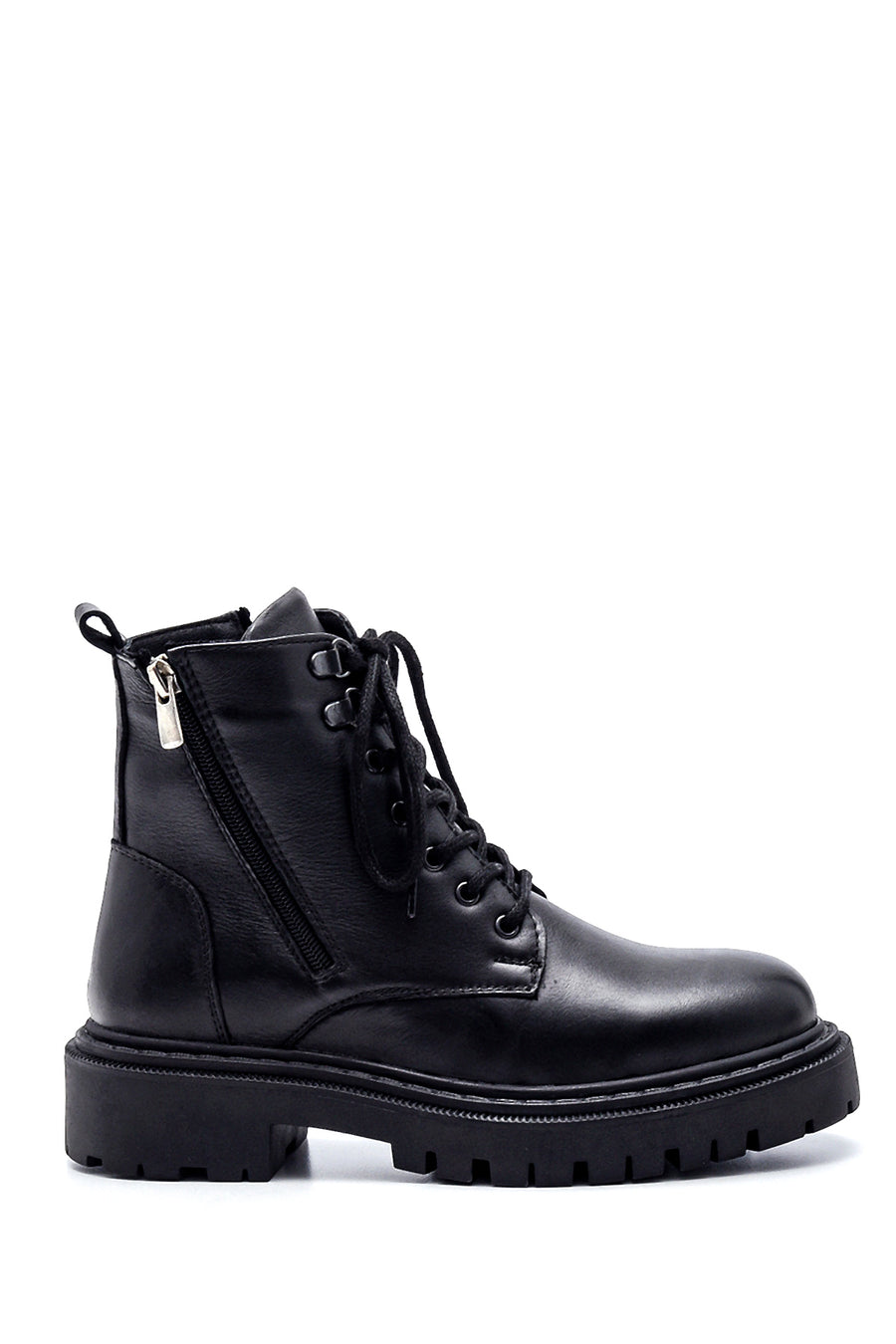 Women's Leather Zippered Boots 21WFD510018 | Derimod