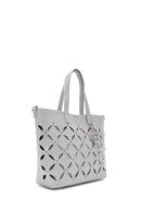 Women's Gray Woven Classic Shoulder Bag | Derimod