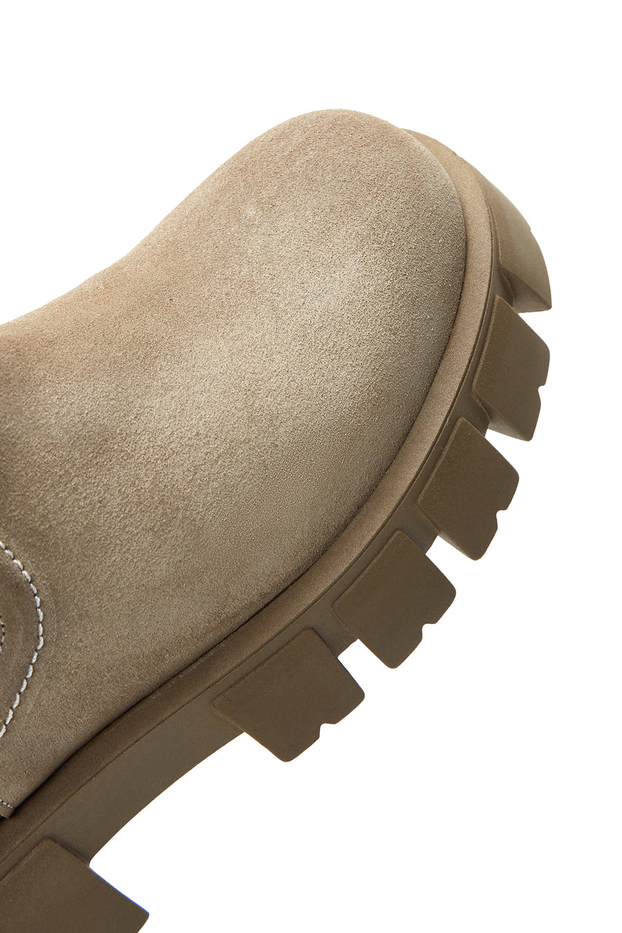 Women's Beige Suede Leather Chelsea Boots
