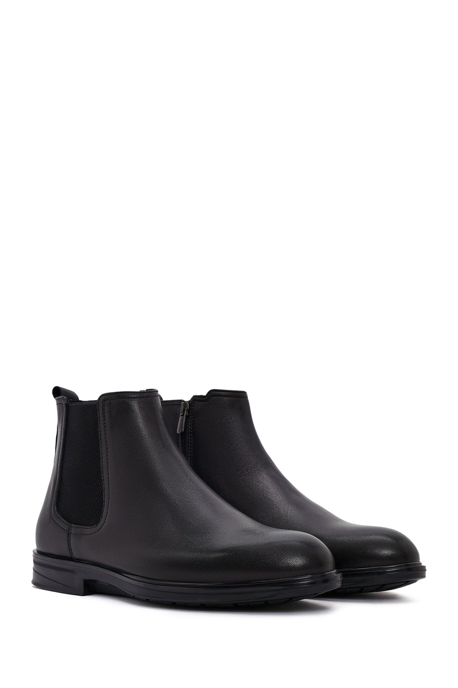 Male Black Leather Chelsea Boots