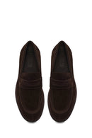 Derimod Black Male Brown Suede Loafer | Derimod