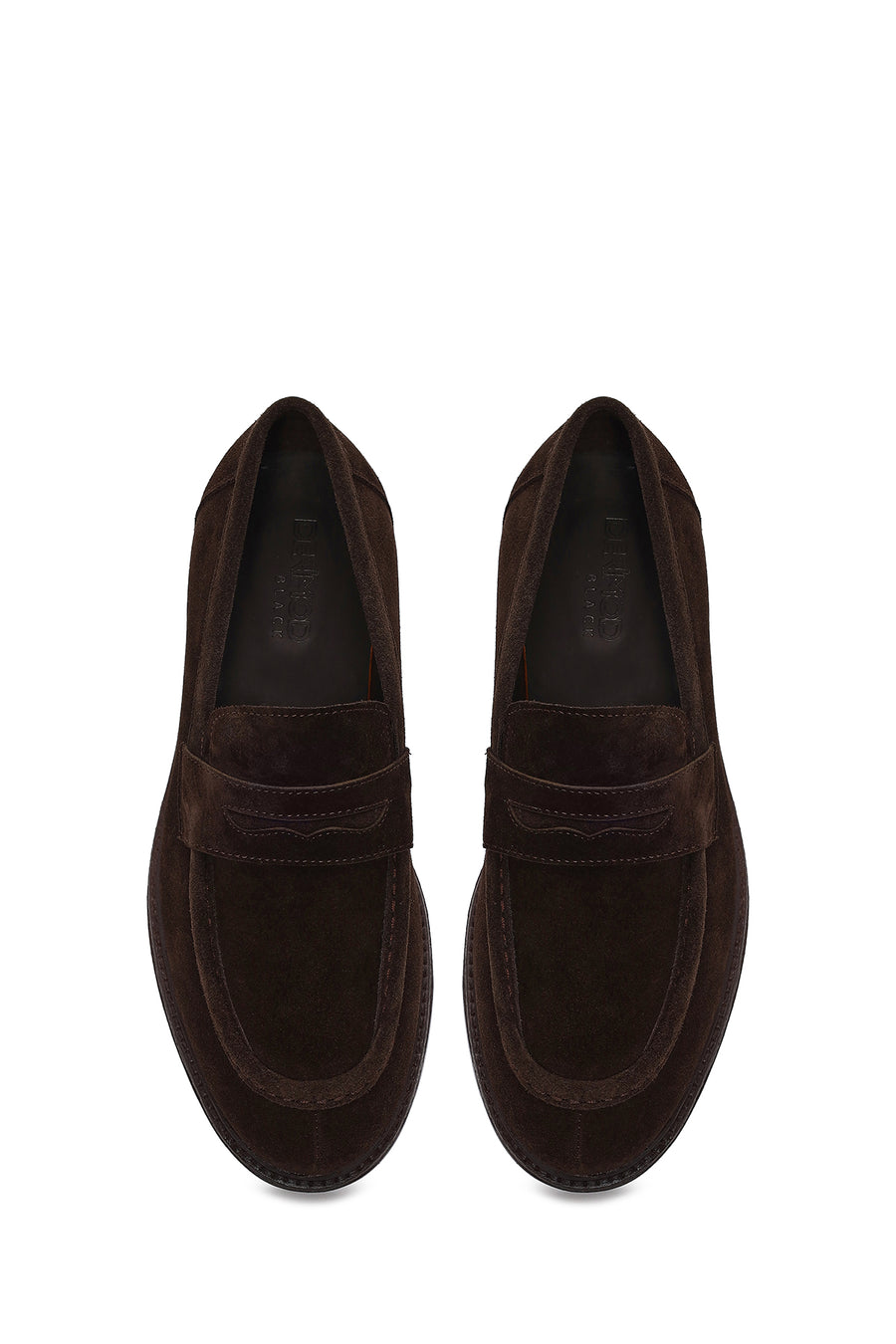 Derimod Black Male Brown Suede Loafer