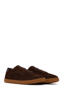 Male Brown Lace-Up Suede Leather Sneaker | Derimod
