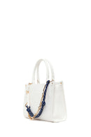 Woman White Printed Long-Strap Shoulder Bag | Derimod