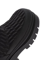 Women's Black Thick Soled Fabric Boots | Derimod