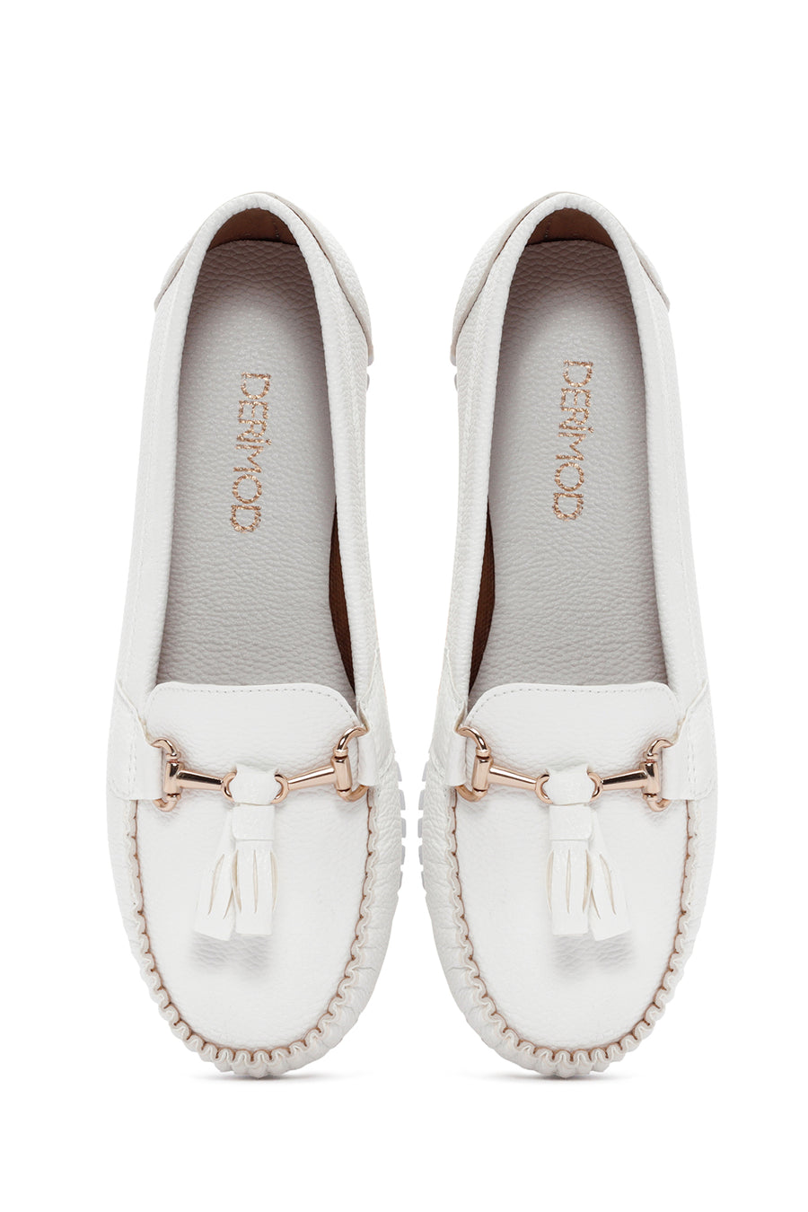 Women's White Tassel Detailed Loafer