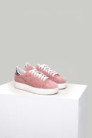Suede Pink Women's Leather Sneaker | Derimod