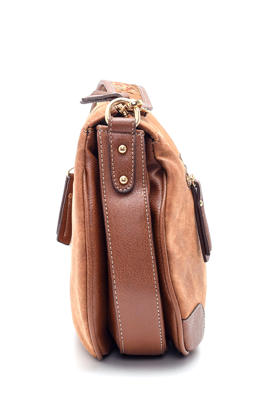 Women's Nubuck Strap Detailed Crossbody Bag