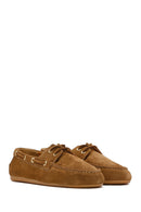 Women's Mink Lace-up Suede Leather Shoes | Derimod