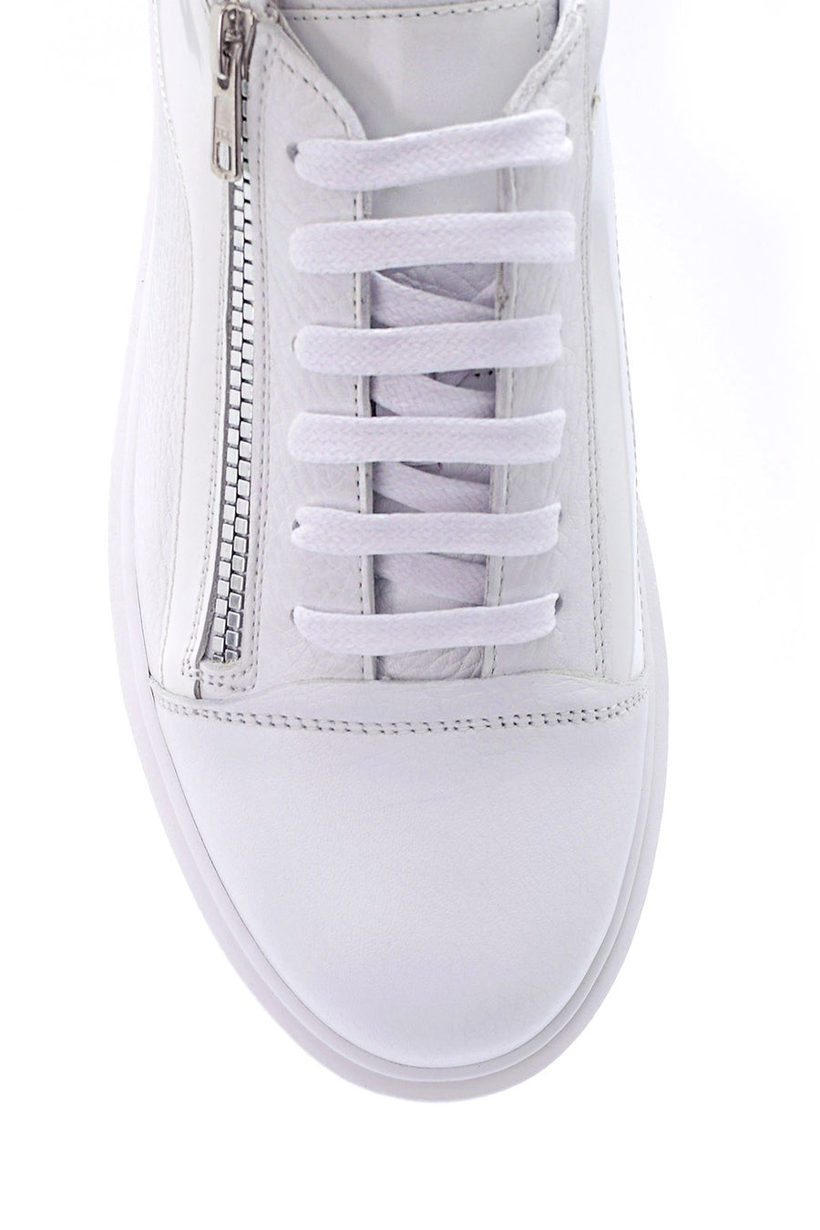 Men's Zipper Detailed Leather Sneaker
