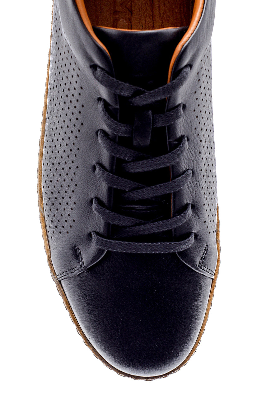 Erkek Delikli Deri Sneaker