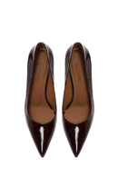 Woman Burgundy Thin-Heeled Patent Leather Leather Stiletto | Derimod