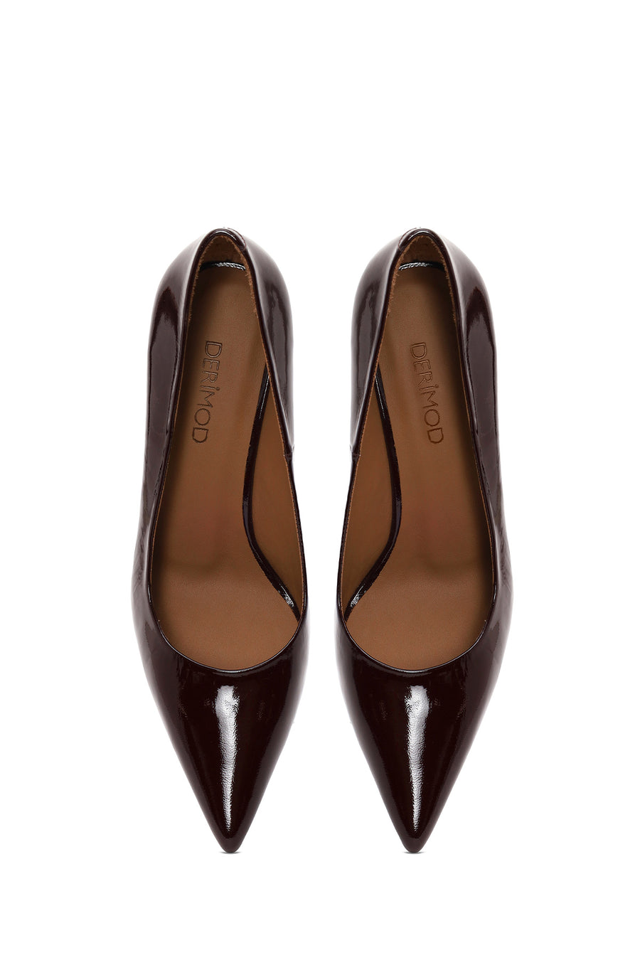 Woman Burgundy Thin-Heeled Patent Leather Leather Stiletto