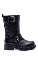 Women's Leather Buckle Detailed Boots | Derimod