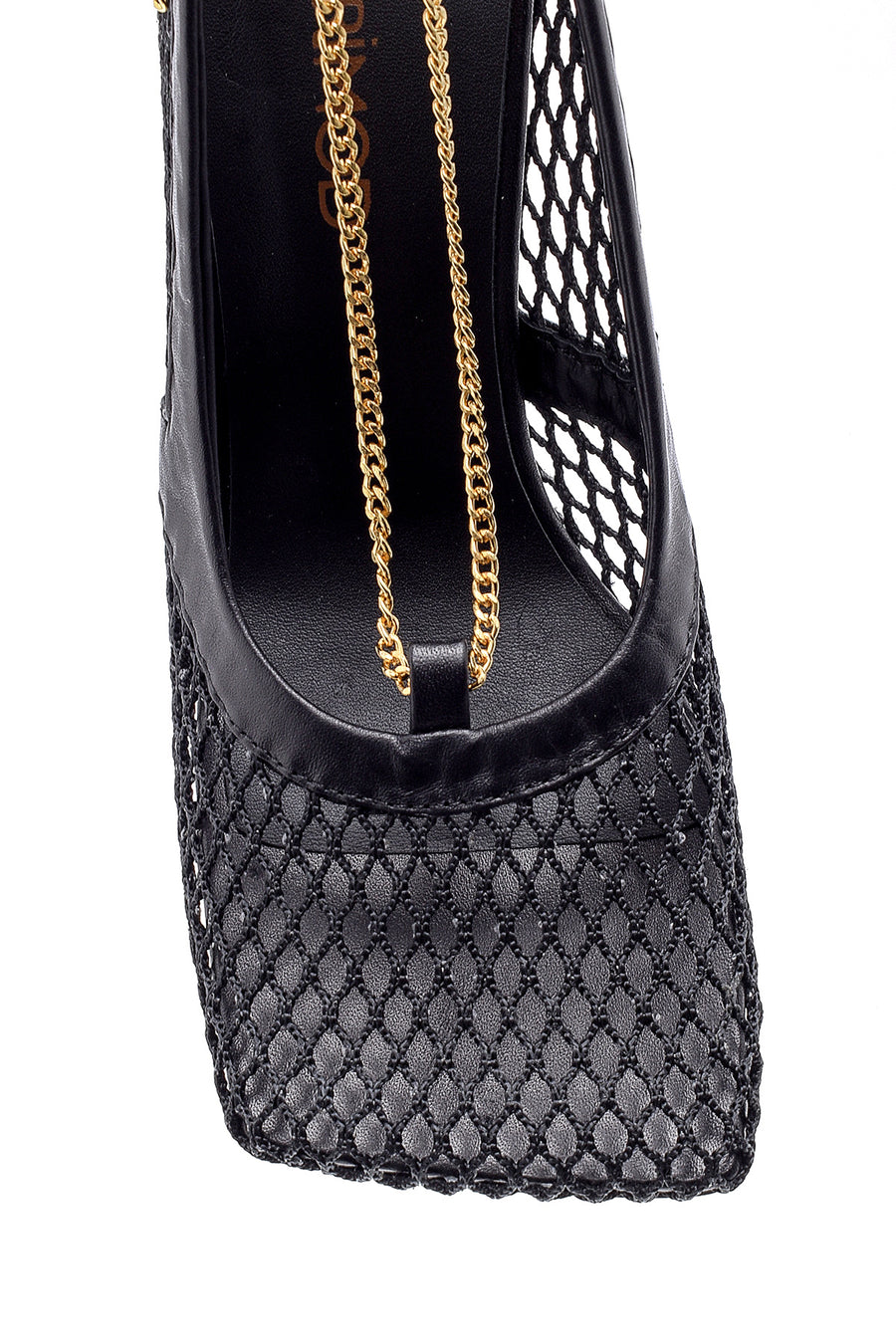 Women's Chain Detailed Square Toe Heeled Shoes