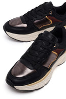 Kadın Siyah Bağcıklı Kalın Tabanlı Sneaker | Derimod