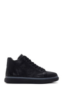 Men's Black Leather Zippered Sports Boots | Derimod