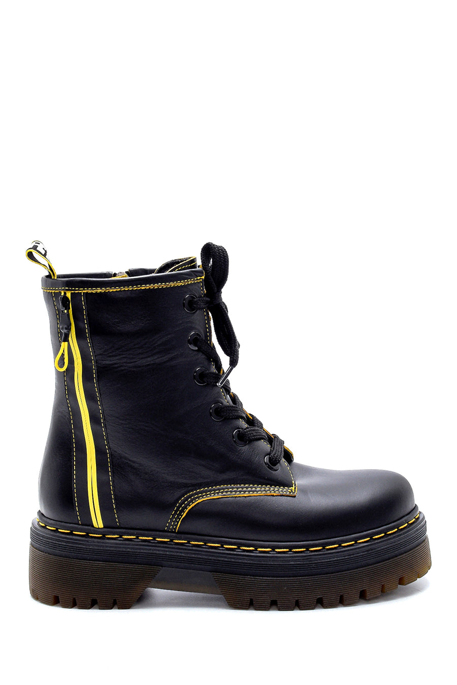 Women's Leather Zipper Detailed Boots 20WFD115718 | Derimod