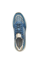 Geox Women Blue D Spherica Ec13 A - Nap + Emb.Te Lace-Up Wedge Heel Sneaker | Derimod