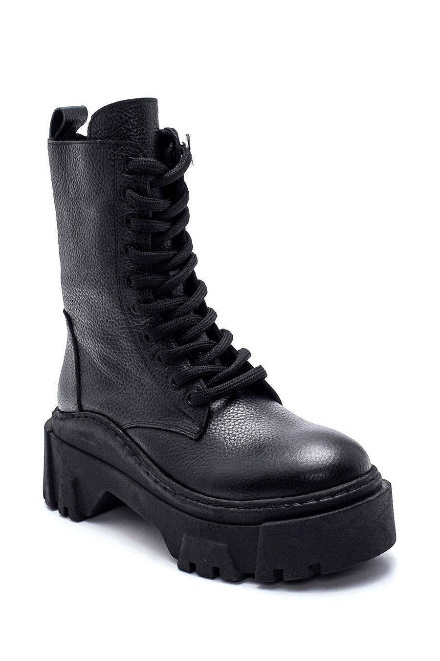 Women's Leather High Sole Boots