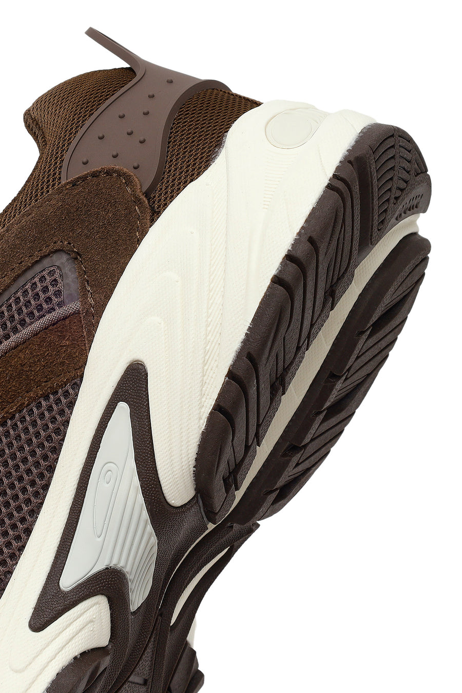 Male Brown Lace-Up Thick-Soled Leather Sneaker