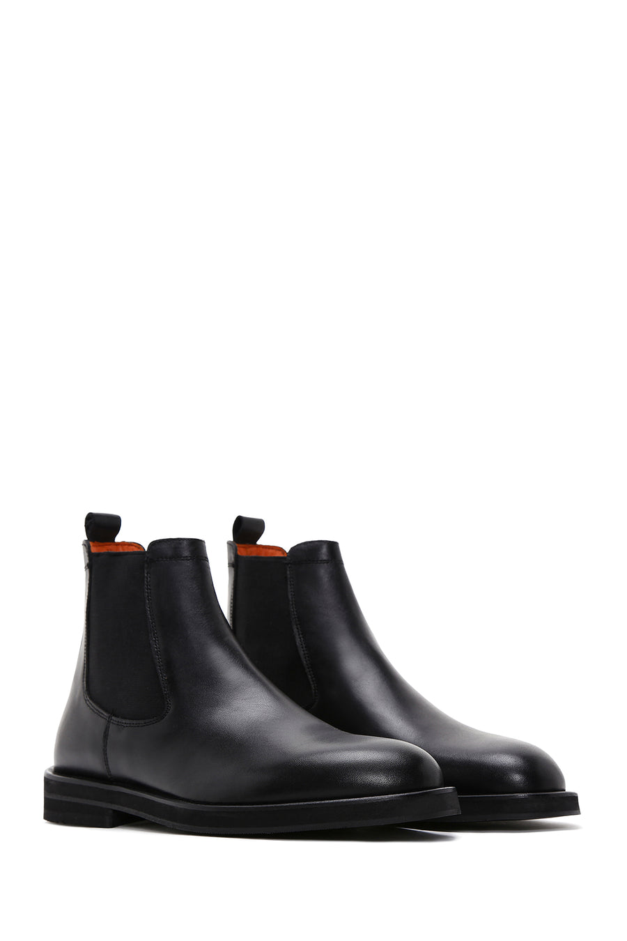 Men's Black Leather Casual Chelsea Boots