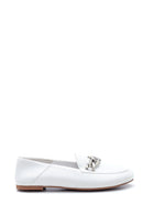 Women's Chain Detailed Leather Loafer | Derimod