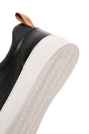 Male Black Lace-Up Leather Sneaker | Derimod