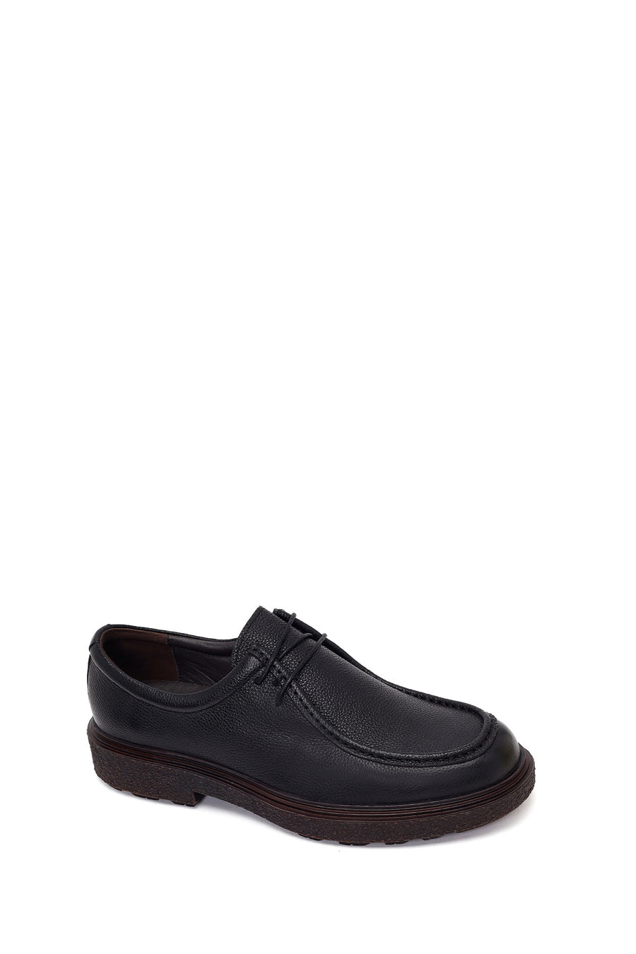 Male Black Lace-up Leather Casual Shoes