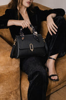 Woman Black Long-Handled Shoulder Bag with Accessory | Derimod