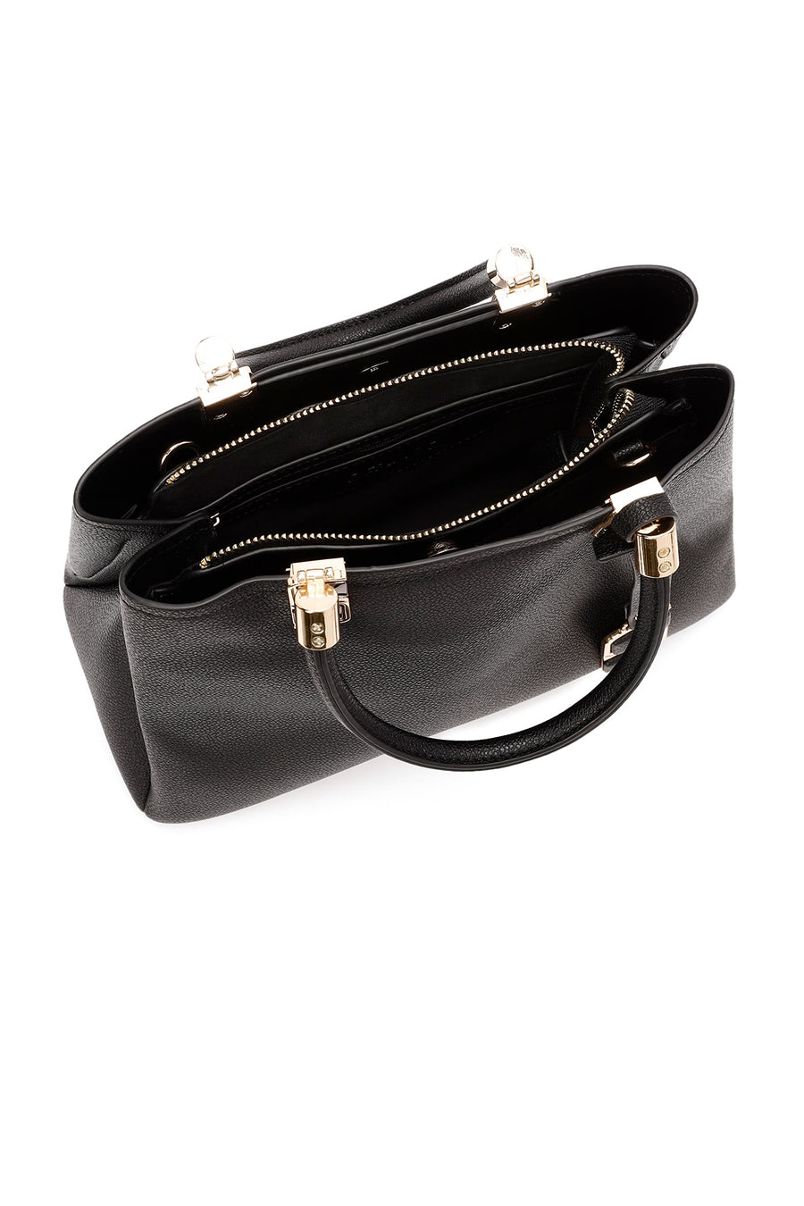 Woman Black Long-Strap Accessory-Detail Shoulder Bag