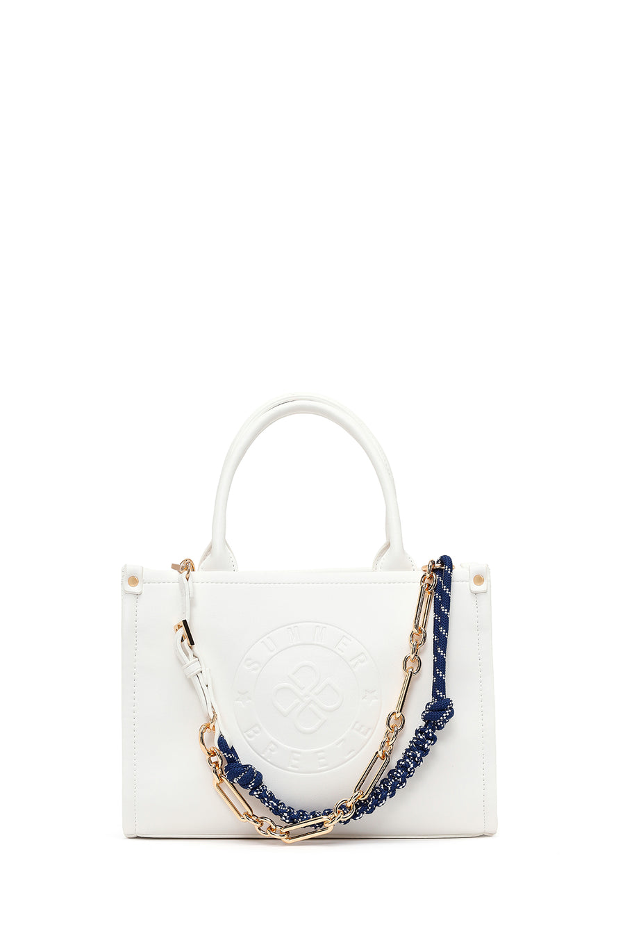 Woman White Printed Long-Strap Shoulder Bag