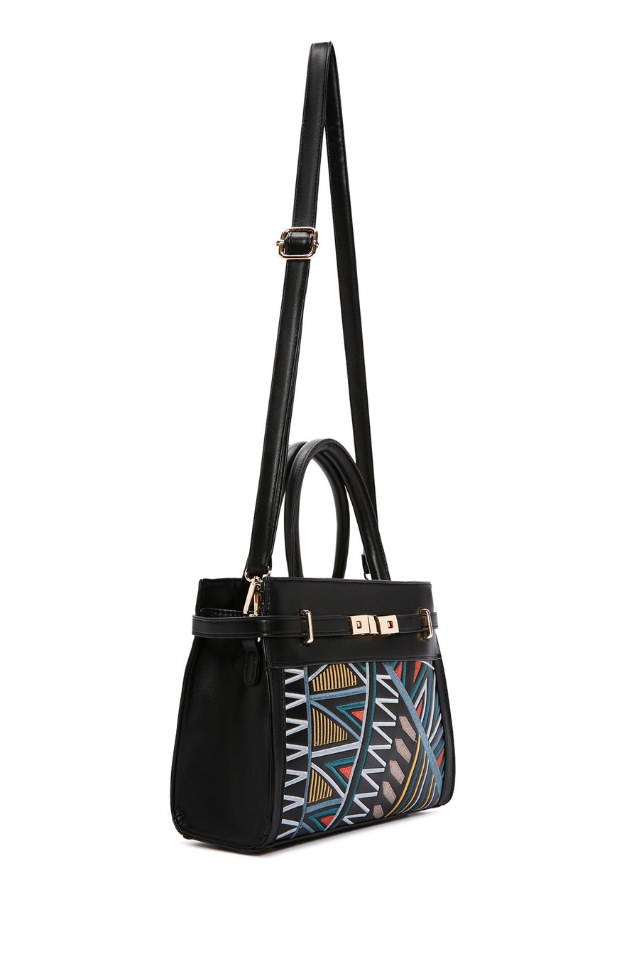 Women's Black Long Strap Shoulder Bag
