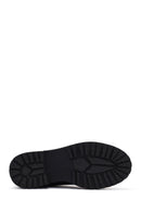 Woman Black Zip Closure Leather Boots | Derimod