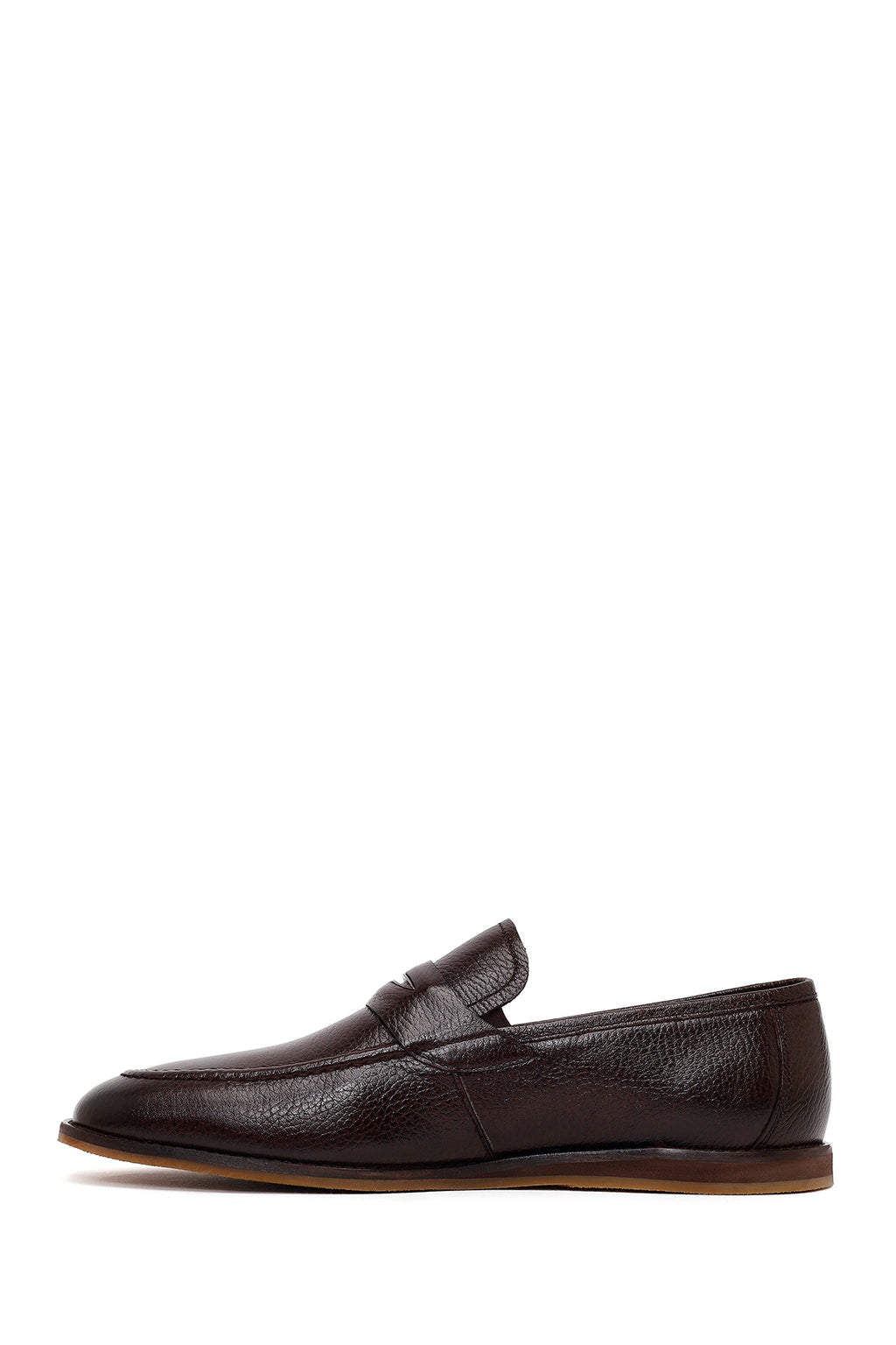 Erkek Kahverengi Deri Klasik Loafer