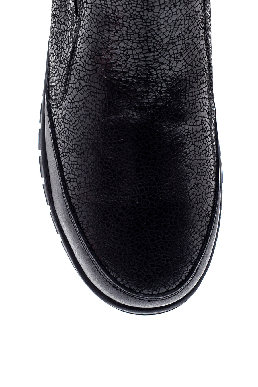 Women's Black Leather Comfort Boots