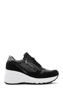 Kadın Siyah Deri Kalın Tabanlı Sneaker | Derimod