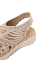 Woman Beige Thick-Soled Comfort Sandal | Derimod