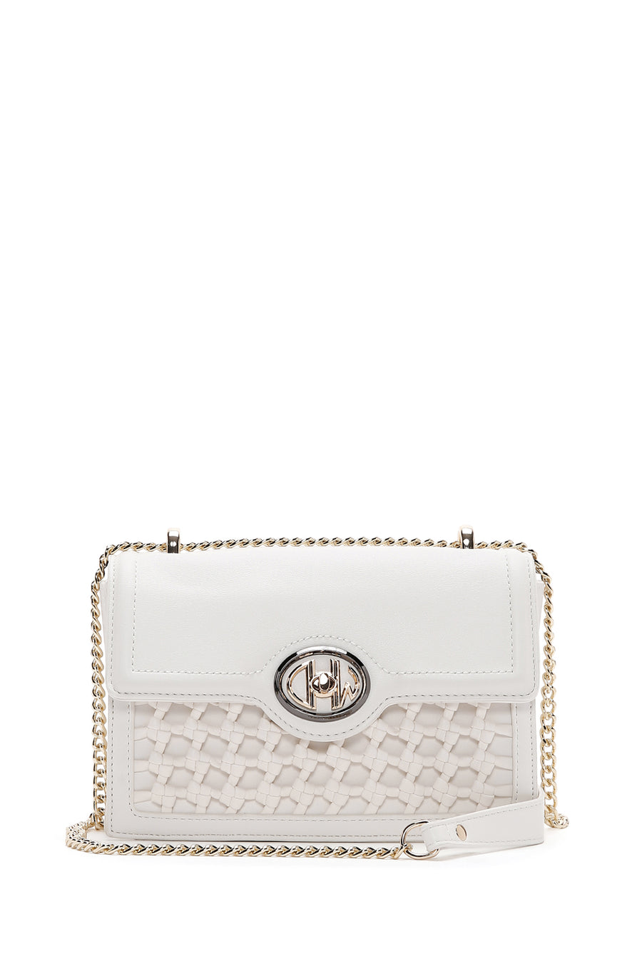 Woman White Chain Strap Braided Crossbody Bag 26SBD282129 | Derimod