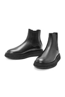 Men's Black Leather Chelsea Boots | Derimod