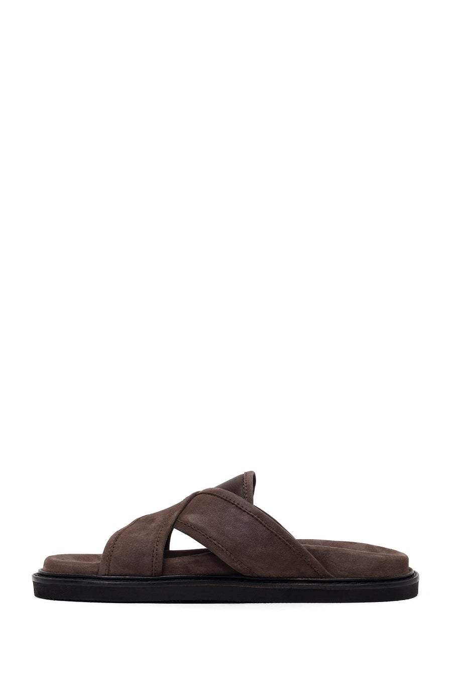 Male Brown Suede Slipper