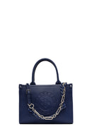 Woman Navy Printed Long-Strap Shoulder Bag | Derimod