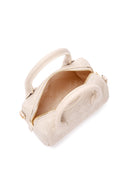 Women's Cream Long Strap Printed Mini Crossbody Bag | Derimod