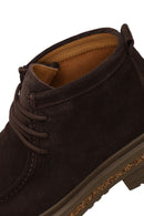 Male Brown Lace-up Thick-Soled Suede Casual Boots | Derimod
